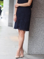 ●JOC Paisley レース タイトスカート / ペイズリー/Off White