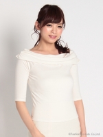 オフショルカットソー/ホワイト