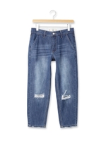 クロップドテーパードパンツ/ブルー(092)