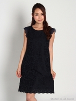 刺繍サックワンピース/シロ