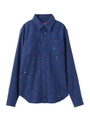 APPLE EMBROIDERY SHIRT/ブルー