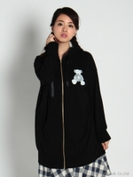 BearプリントBigパーカ/オフホワイト