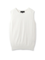 [L]切り替えノースリーブニット/ホワイト(001)