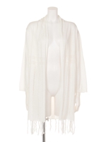 【COUPLES】フリンジガウン/BEIGE MID