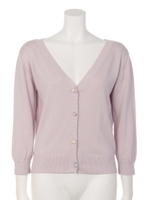 サンカットMixパーツニットカーデ/イエロー