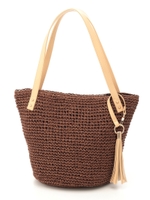 タッセルペーパートート/ブラウン