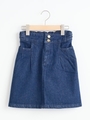 デニムAラインスカート/ネイビー