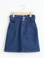 デニムAラインスカート/ネイビー