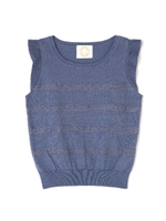 《EDIT COLOGNE》レースボーダーニット/ブルー(111)