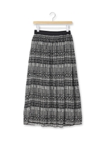 エスニック柄プリーツSKスカート/ブラック(119)