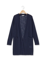 スラブロングカーディガン/ネイビー(093)