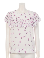 フラワープリントBL/WHITE