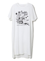 S/S TEE DRESS HAMBURGER/ホワイト