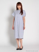 シャーリングオックスシャツワンピース/ブラック