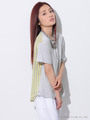 ストライプシフォンTOP/WHITE