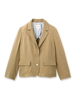 レーヨン麻ショートジャケット/サンドベージュ(053)