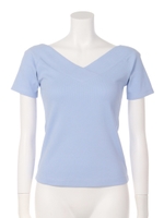 テレコＶネックプルオーバー/ライトグレー