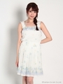 花柄シフォンブラウス/コン