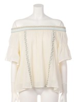 【DUO】 Geometry刺繍フレアBL/ベージュ