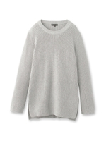 サイドスリットニットトップス/ライトグレー(911)