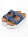 【JEFFREY CAMPBELL】フットベッドサンダル/ブルー86