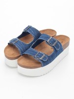 【JEFFREY CAMPBELL】フットベッドサンダル/ブルー86