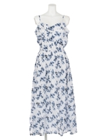 【chille anap】ガーゼ花柄キャミマキシワンピース/WH