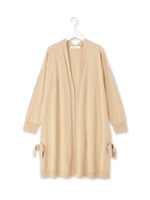 サイドリボンロングカーディガン/ライトベージュ(051)
