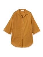 パナマ織りビッグシャツ/ベージュ(052)