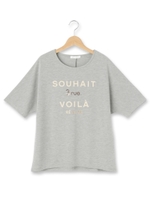 レーヨン裏毛ロゴカットソー/ライトグレー(011)