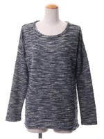 ツィード風ニットソートップス/グリーン