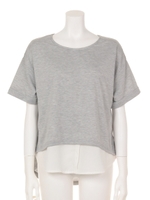 前後異素材プルオーバー/カーキ