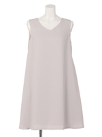 サイドタックＡラインワンピース/ライトグレー