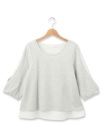 メランジドッキングプルオーバー/グレー(012)