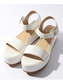BBC　プラットフォームサンダル50/White