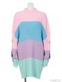 COLOR OF ME KNIT ONE-PIECE/PINK×BLUE×LAVENDER