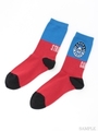 PEPE BI-COLOR RIB SOCKS/RED×BLUE