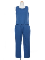 首ビジュー背中開きオールインワン/ライトネイビー