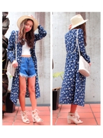 【ANAP】花柄ロングワンピース/NVY