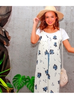 【anap mimpi】フラワープリントジレ/BK