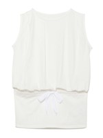 【emmi studio】カノコブラウジングチュニック/WHT