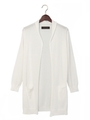 ●JOC C/NY ハイゲージ ラップ ロングカーディガン/White