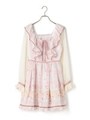 イングリッシュローズ肩フリルワンピース/ピンク