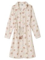 フローレットフラワーロングシャツ/ピンクベージュ