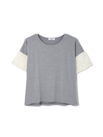 チュールフリルスリーブプルオーバー/グレー(020)