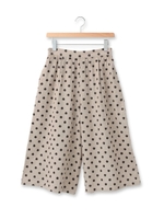 ドット刺しゅうガウチョパンツ/ネイビー(093)