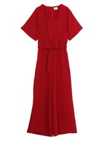 ノーカラーオールインワン/レッド