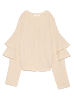 フリルスリーブカーディガン/BEG