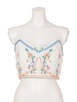 【anap mimpi】フラワー刺繍ビスチェ/WH