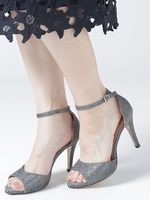 FO ラメストラップヒール [フォーマル/オケージョン]/ブラック